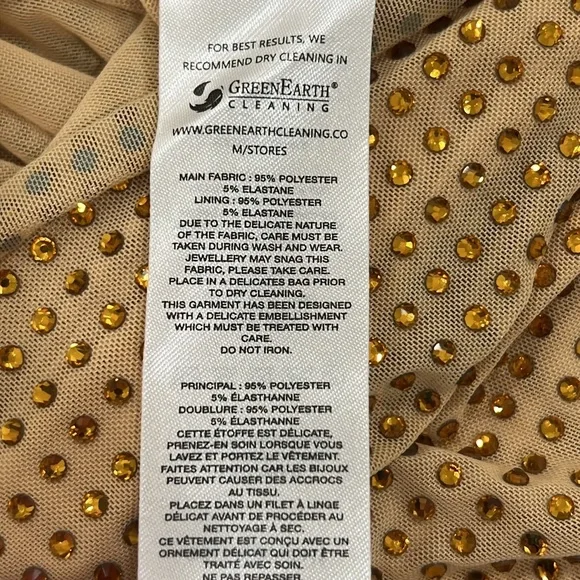 self-portrait YELLOW RHINESTONE MESH MIDI DRESS - Picture 12 of 14